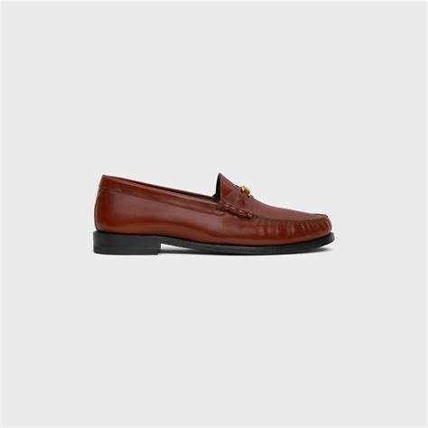 celine luco maillon triomphe loafer|CELINE LUCO Triomphe Loafer in POLISHED BULL.